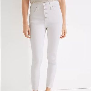 Madewell NWT 10” High Rise Skinny Jeans in White